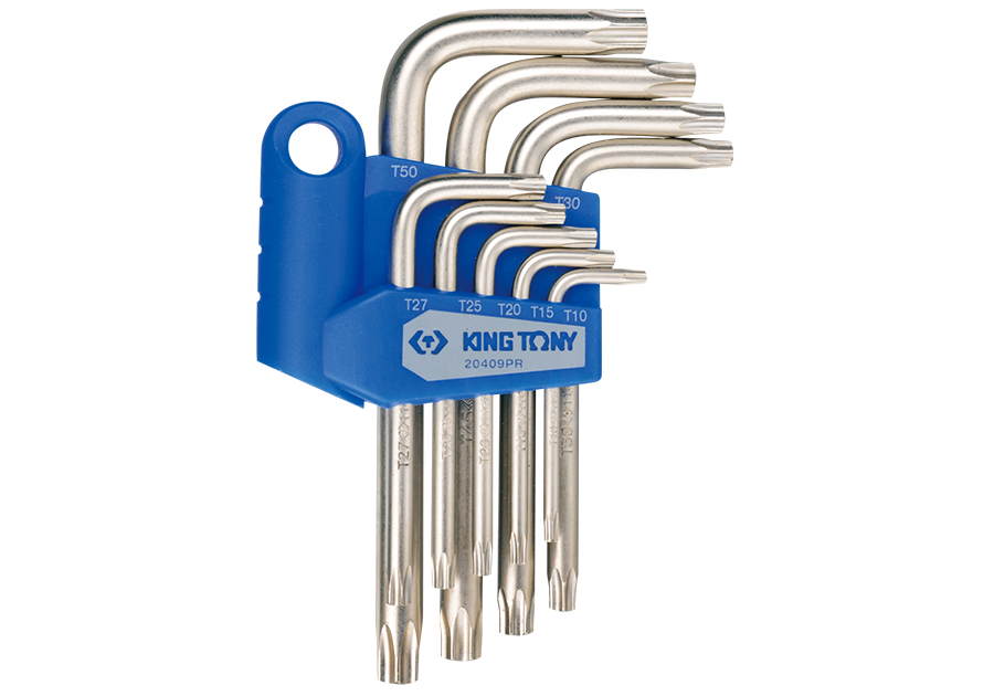King Tony | Torx L Key Set 9Pc Tamper Proof T10-T50 Standard Length
