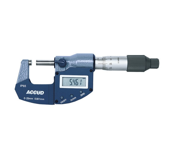 Accud | Digital Outside Micrometer IP65 0-25mm