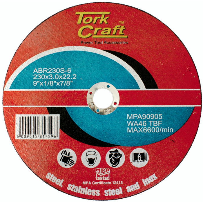 Tork Craft | Cutting Disc Steel & SS 230x3.0 22.22mm