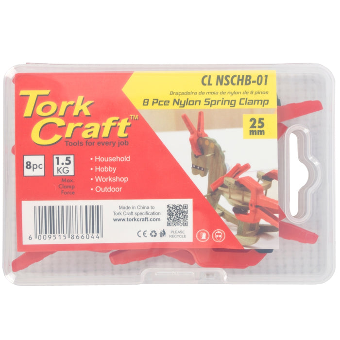 Tork Craft | Clamp Spring Nylon 25mm 8Pc Set
