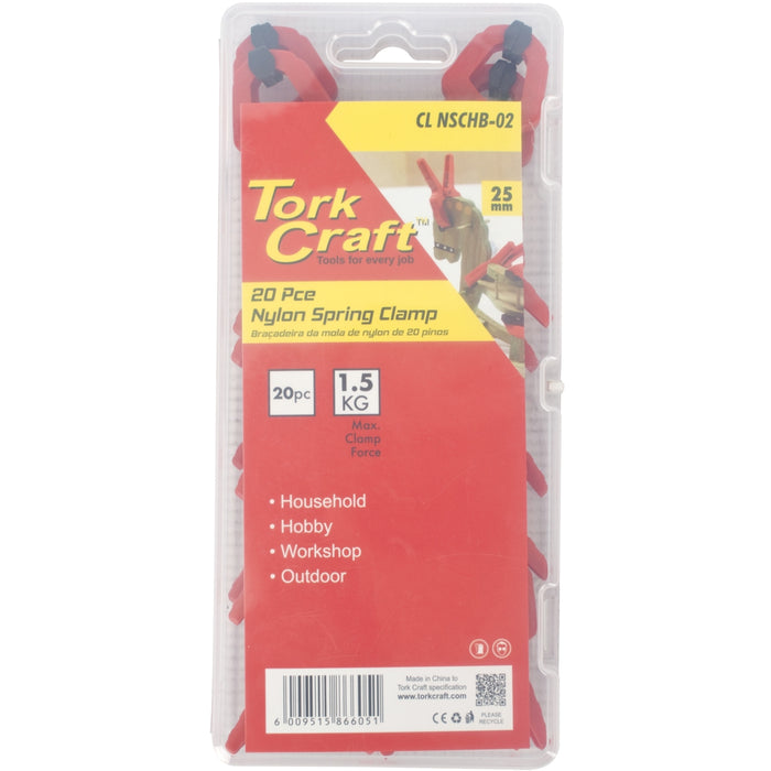 Tork Craft | Clamp Spring Nylon 25mm 20Pc Set