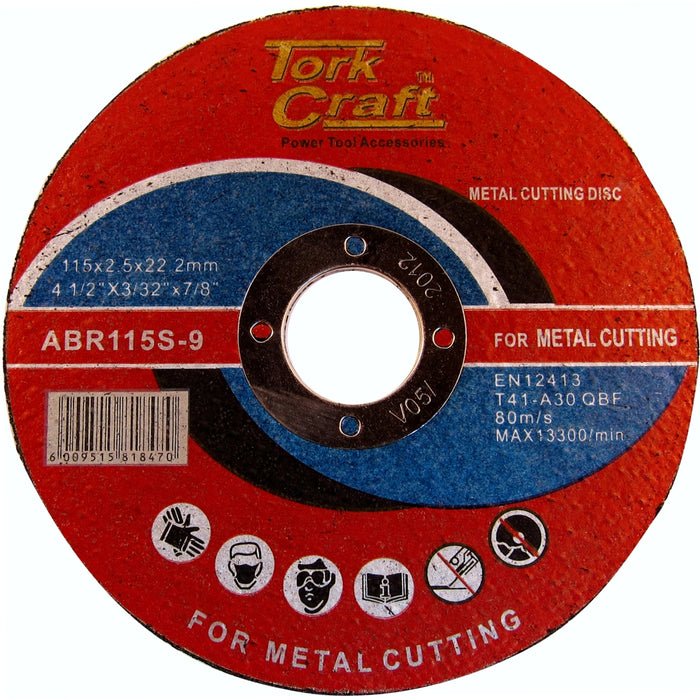 Tork Craft | Cutting Disc Metal & S/Steel 115X2.5X22.22mm