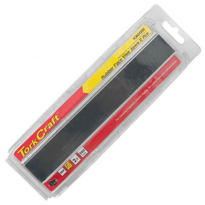 Tork Craft | Vice Jaws Magnetic Aluminium 200 X 32mm 2Pc Rubber Face
