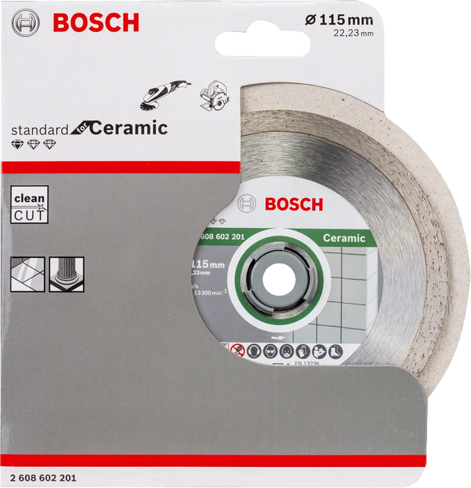 Bosch Professional | Disc Std for Ceramics 115X22,23X1,6X7mm Continuous Rim