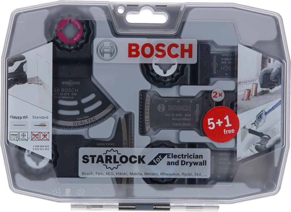 Bosch Professional | Electricians Set for Multi-Tools 6Pc