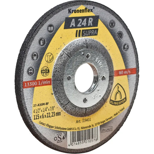 Klingspor | Steel Grinding Disc 115mm | A24R Supra - BPM Toolcraft