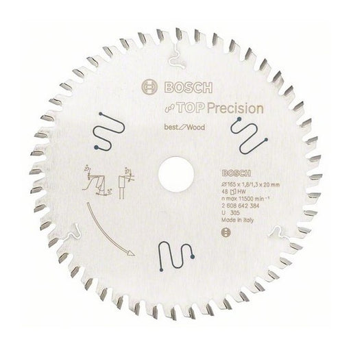 Bosch | Circular Saw Blade Ø 165mm 48 Tooth Top Precision for Wood - BPM Toolcraft