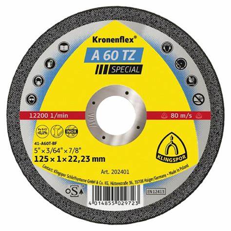 Klingspor | Cutting Disc 125mm S/Steel (each) - BPM Toolcraft