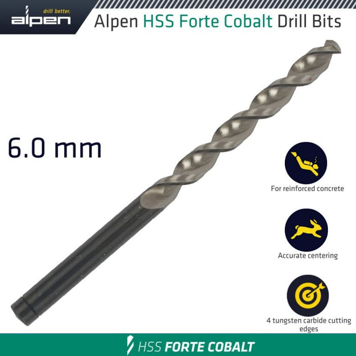 Alpen | Cobalt Drill Bit 6,0mm | ALP18306 - BPM Toolcraft