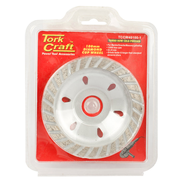 Tork Craft | Diamond Cup Wheel 100 X 22,23mm Turbo Cold Pressed