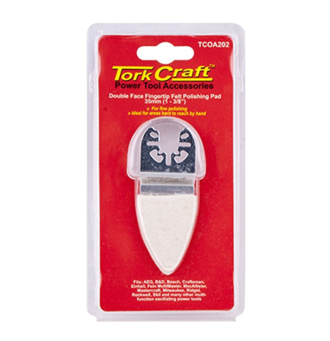 Tork Craft | Quick Change Base 35mm D/F Fingertip Felt Polishing Pad