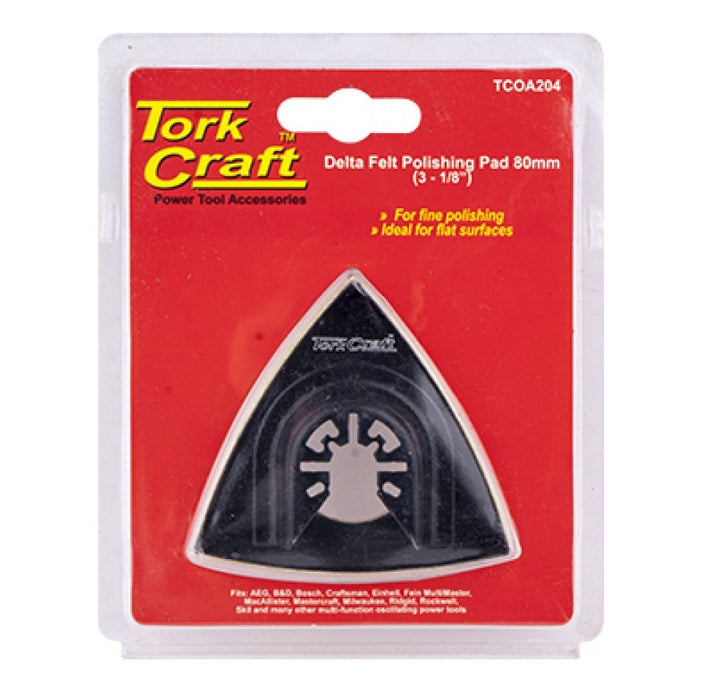 Tork Craft | Quick Change Base 80mm Delta Felt Polishing Pad