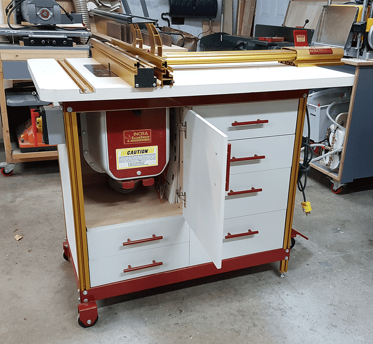 INCRA | Precision Tools CleanSweep™ DownDraft Dust Collection Cabinet for Router Tables - BPM Toolcraft