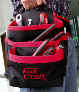Tork Craft | Tool Pouch 5 pockets with Belt, Nylon - BPM Toolcraft