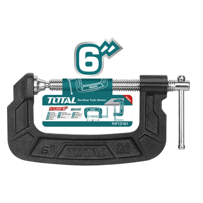 TOTAL | G-Clamp 150mm/6" Malleable Cast Iron