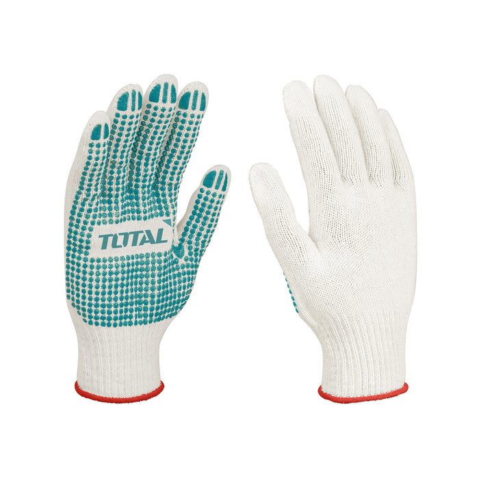 TOTAL | Glove Knitted & PVC Dots XL