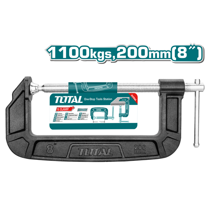 TOTAL | G-Clamp 200mm/8" Malleable Cast Iron