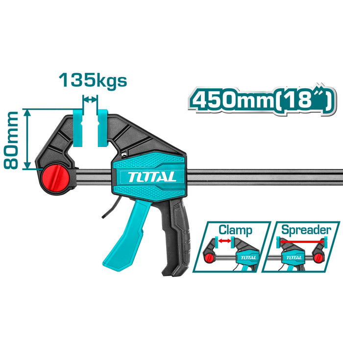 TOTAL | Clamp Quick Bar 18" HD 135kg