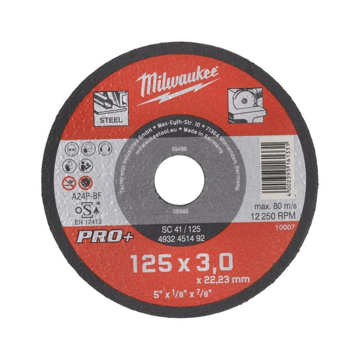 Milwaukee | SC 41 / 125 x3x22mm - 1pc Metal Cutting Discs PRO+
