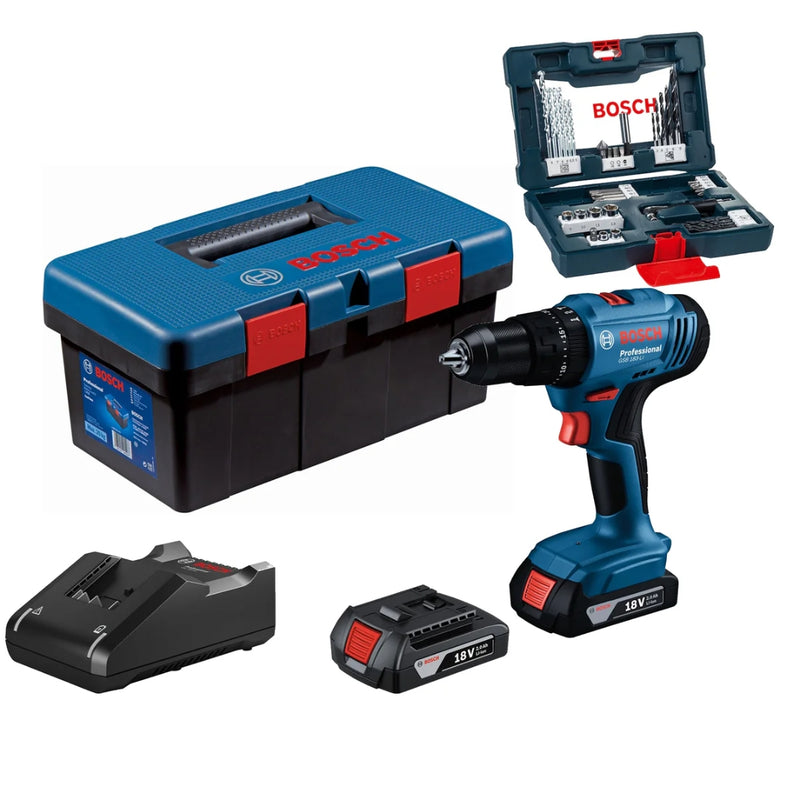 Bosch Professional | Cordless Drill Gsb 183-Li + Acc + Fisherman Box-Toolcraft