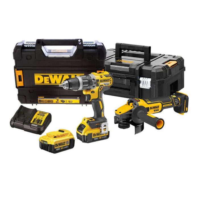 Dewalt | 18V Brushless Hammer Drill & Angle Grinder