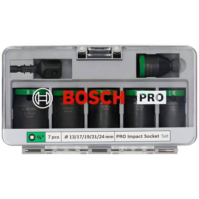 Bosch | Pro Impact Socket 1/2" Standard 7-pc Set