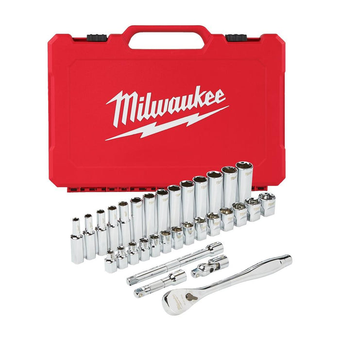 Milwaukee | 3/8 Metric 32 pc Ratchet & Socket PACKOUT Set
