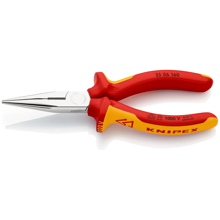 Knipex | VDE Plier Long Nose: Round - 160mm
