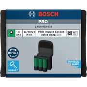 Bosch | Pro Impact Sockets 1/2" Extra Deep 3-pc-Toolcraft