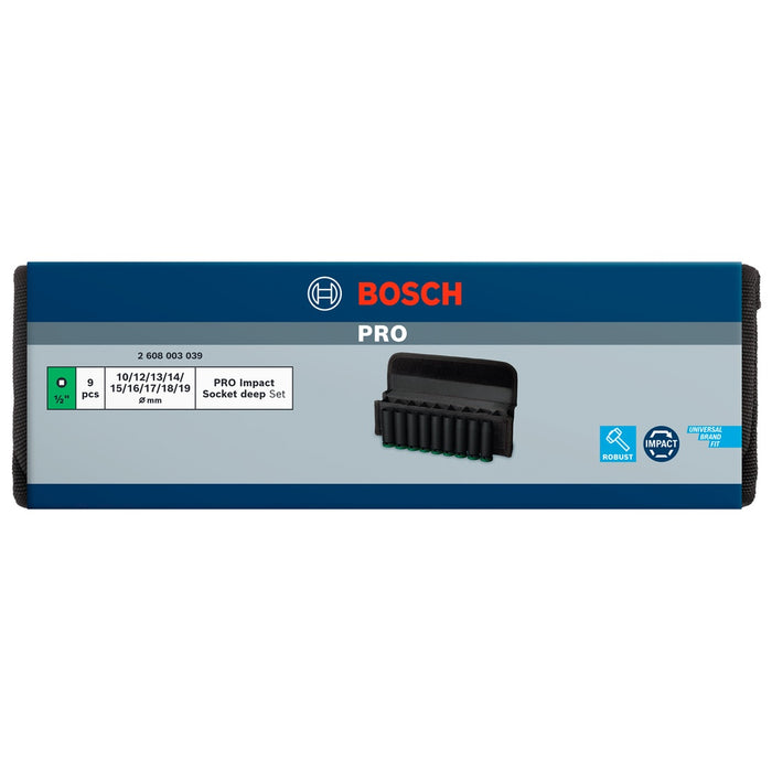 Bosch | Pro Impact Sockets 1/2" Deep 9-pc Set