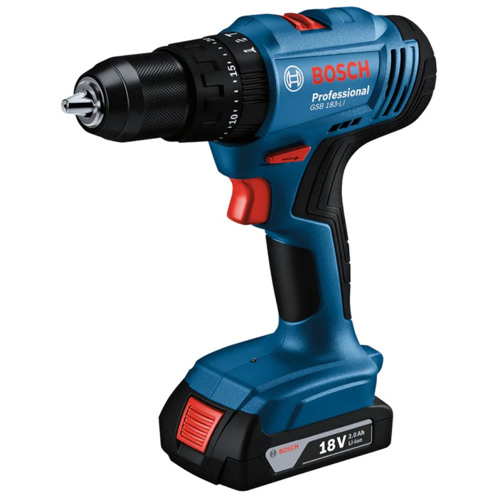 Bosch Professional | Cordless Drill Gsb 183-Li + Acc + Fisherman Box