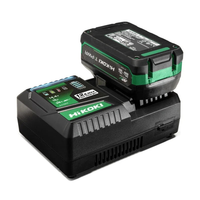 Hikoki | UC36YSL2 Super fast charger for 14.4V - 36V Li-Ion slide-on battery packs with USB charging port