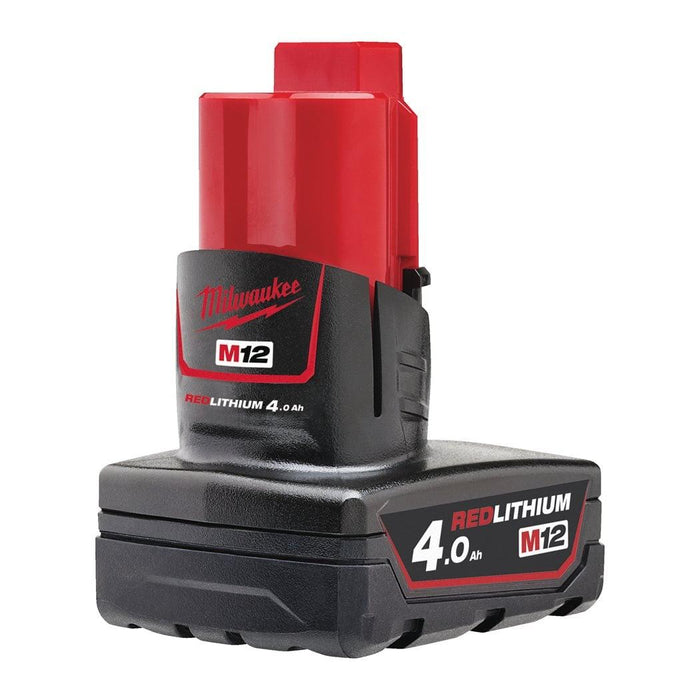 Milwaukee  B4 M12 4.0Ah REDLINK Battery / Overload Protection / Temperature Management System / Over-discharge protection