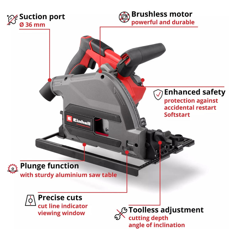 Einhell TP-PS 18/165 LI BL - Cordless Plunge Cut Saw (Battery Excluded)-Toolcraft
