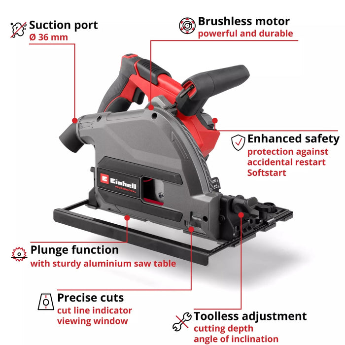 Einhell TP-PS 18/165 LI BL - Cordless Plunge Cut Saw (Battery Excluded)