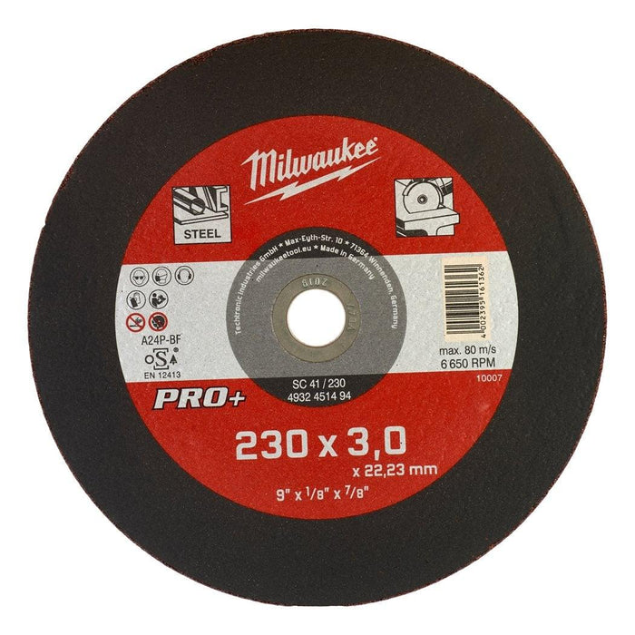 Milwaukee | METAL CUTTING DISC 230X3MM PRO+