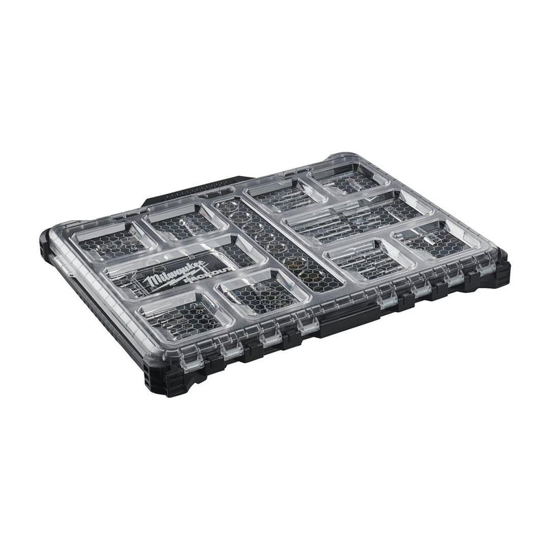Milwaukee | Packout 1/4" + 1/2" 63 pc Ratchet/Socket Set-Toolcraft