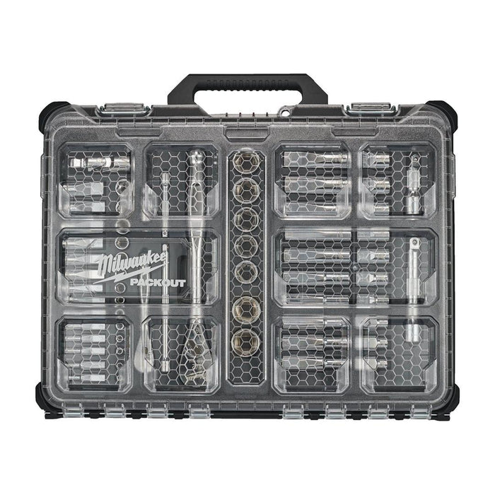 Milwaukee | Packout 1/4" + 1/2" 63 pc Ratchet/Socket Set