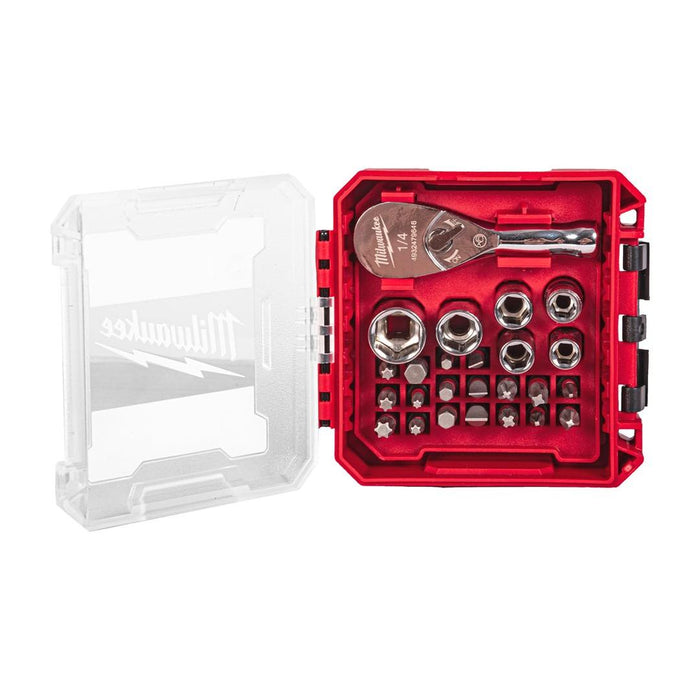Milwaukee | 25pc 1/4" Drive Compact Ratchet Set in Packout com