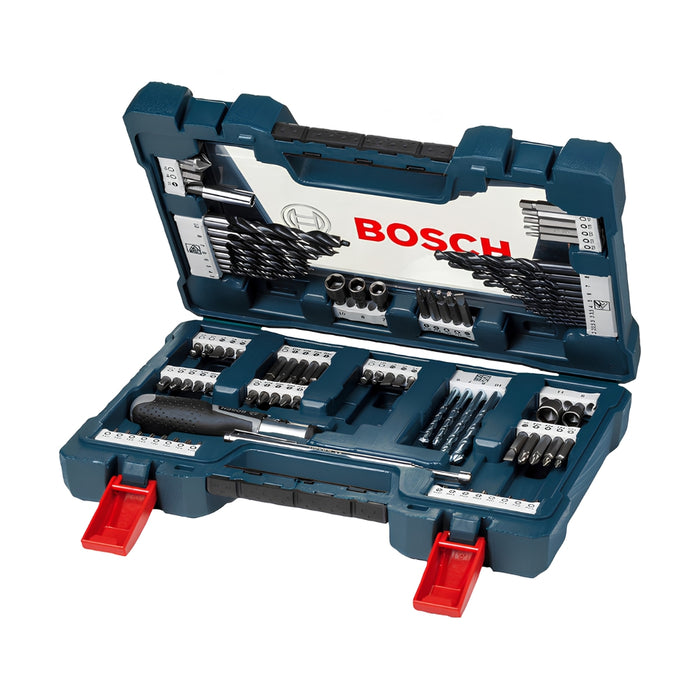 BOSCH | 91pc V-blue LINE Titanium Set (Drilling & Screwdriving)