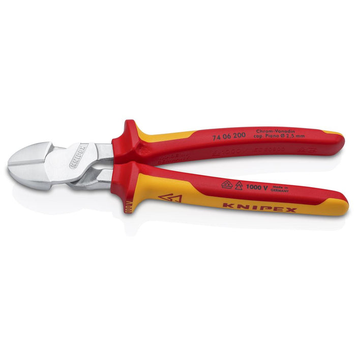 Knipex | VDE Plier Diagonal Cut: Hi-Leverage - 200mm