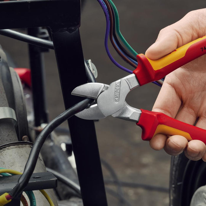Knipex | VDE Plier Diagonal Cut: Hi-Leverage - 200mm