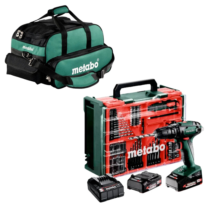 Metabo | Cordless Hammer Drill Sb 18 Kit & Tool Bag