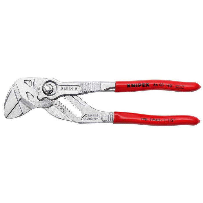Knipex | Plier Wrench Chrome: PVC Grip - 180mm