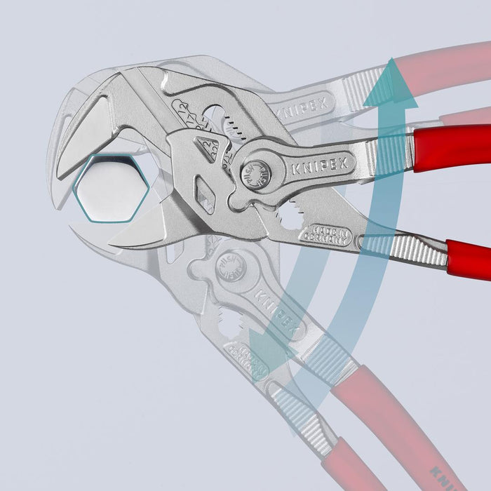 Knipex | Plier Wrench Chrome: PVC Grip - 250mm