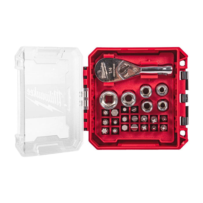 Milwaukee | 25pc 1/4" Drive Compact Ratchet Set in Packout com