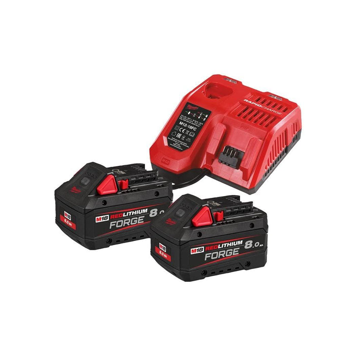 Milwaukee | M18 FORGE Batteries & Charger Kit 8.0Ah