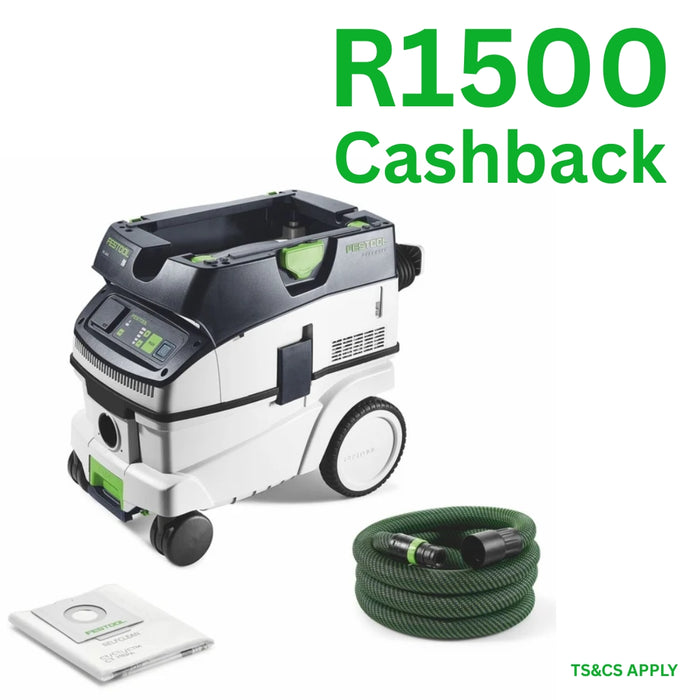 Festool | CTL 26 EI CLEANTEC Mobile Dust Extractor 26 litre + R1500 Cashback (Cashback will be received when registering tool for warranty, Ts&Cs in description below)