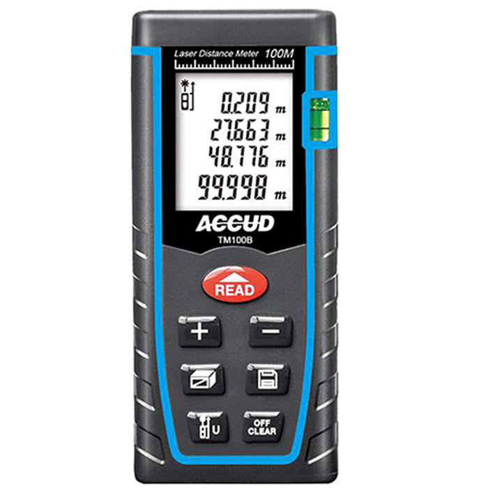 Accud | Laser Distance Meter 2X1.5V Aaa Bat. 1mm Res 1.5mm Acc. 0.1M-100M Rang