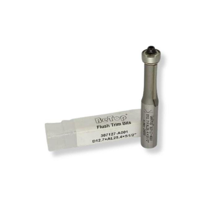 Betop | Flush Trim, 12.70 X 25.4mm - Bottom Bearing - 1/2" Shank